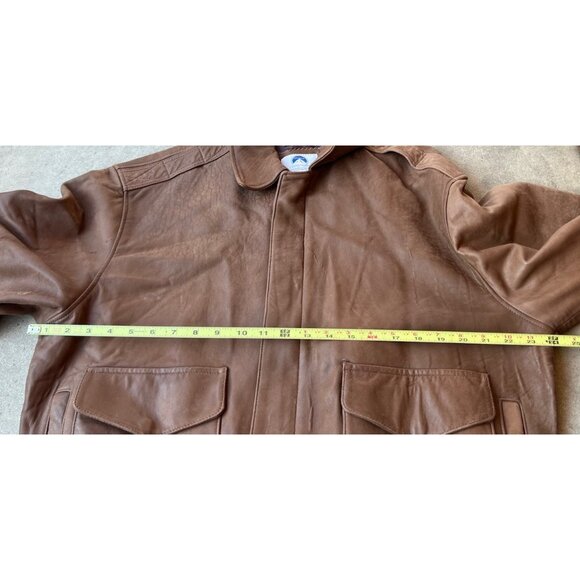 Vintage PARAMOUNT FILMS LEATHER JACKET BOMBER Men’s Size Large Made in USA - Picture 6 of 14